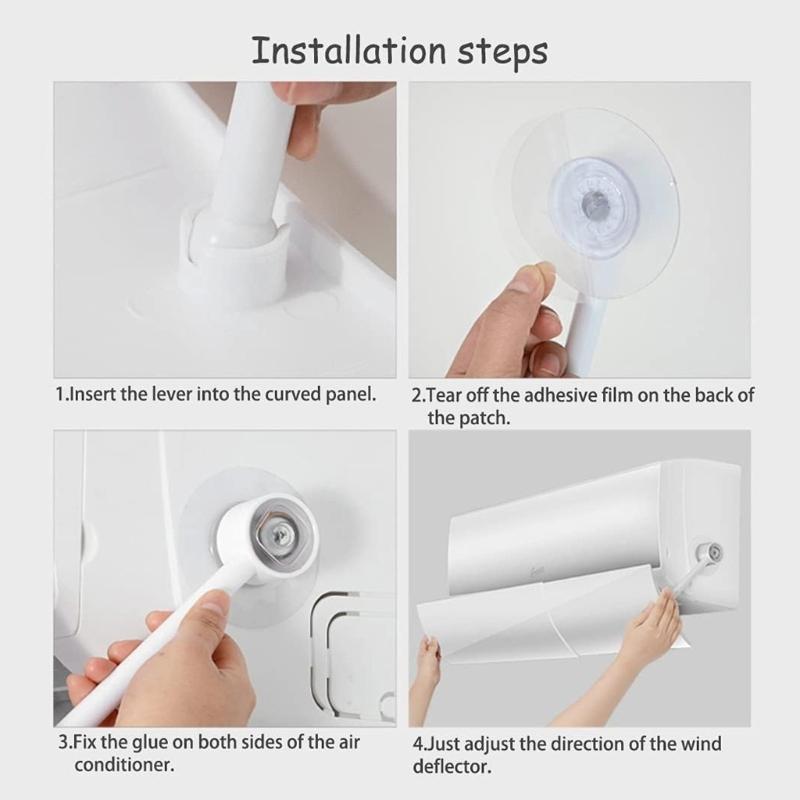 Retractable Air Conditioning Deflector Air Diverter Cover Anti Wind Baffles