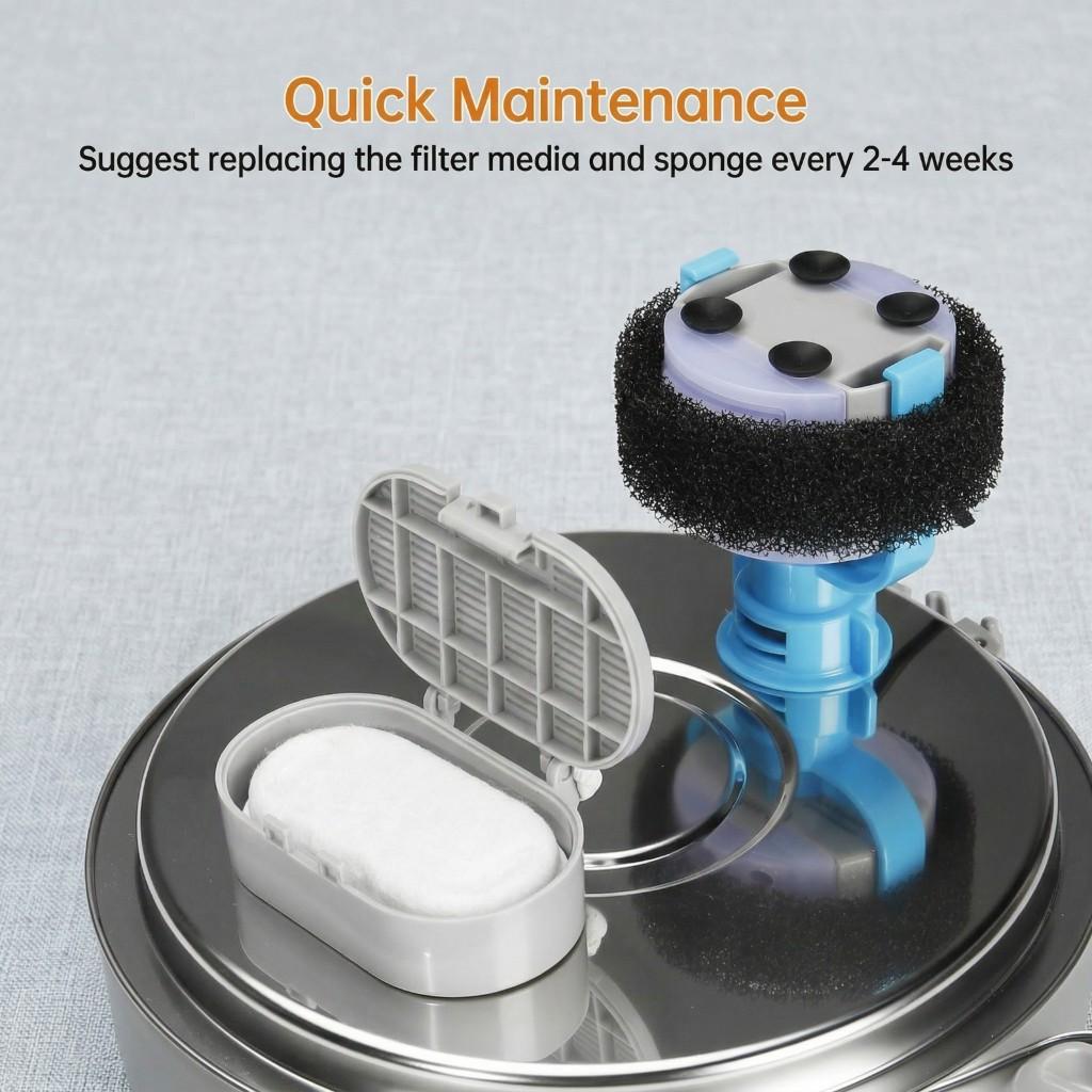 12PCS Cat Water Fountain Activated Carbon Sponge Filters for Stainless Steel Water Dispenser Pet Healthy Water Care Accessory