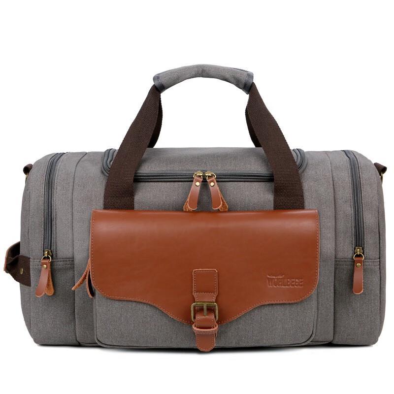 

LIDU Men s Canvas Travel Messenger Bag 36L