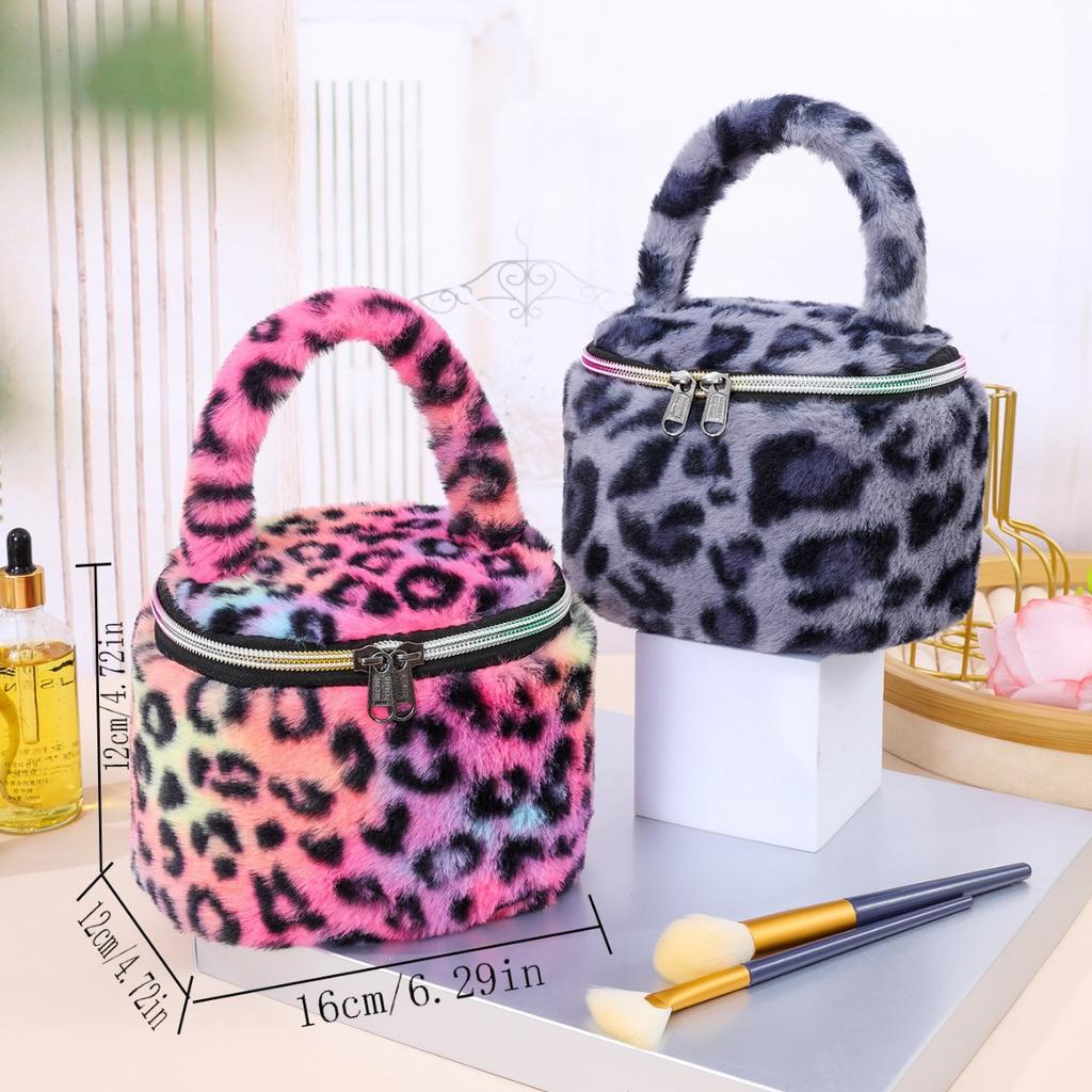Große Kapazität Kosmetiktasche mit Leopardenmuster Hohe Schönheit Kosmetiktasche Reise Kosmetik Aufbewahrung Kosmetiktasche Neue Große Kapazität