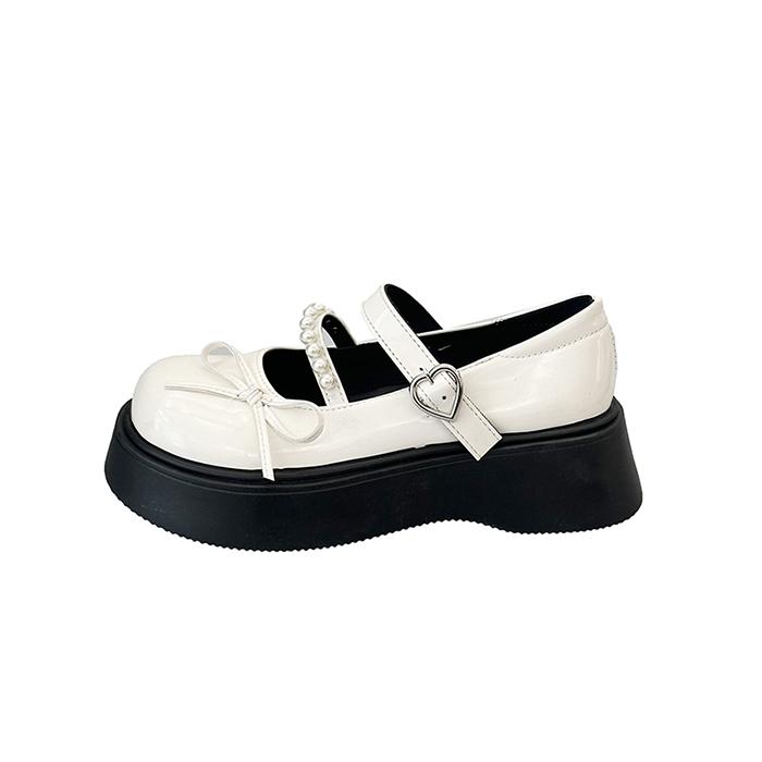 New Fashion French Platform Heightened Mary Jane Shoes Women's Versatile British Style Small Leather Shoes