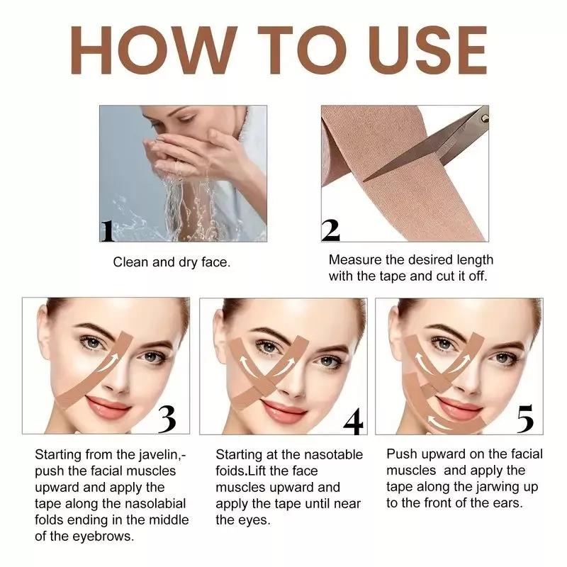 Face and Neck Wrinkle Removal Tape - Smooth Multipurpose High Elasticity Face Sticker for Forehead, Neck, Lips, Chin Care Tool