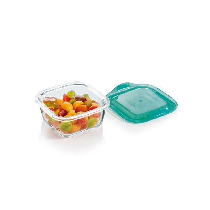 Panier-repas Carré - Luminarc - Keep'n Lagon - 380 Ml - Bicolore Turquoise - 6 Unités