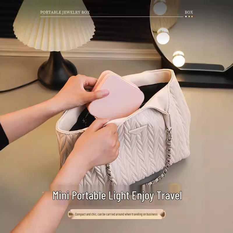 Exquisite Travel Jewelry Organizer: Compact, High-Capacity Box for Earrings, Rings, and Necklaces with Anti-Oxidation Protection