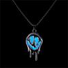 Punk Halloween Skull Necklace Zinc Zinc Alloy Hip Hop Neck Chains Simple Luminous Pendant Necklace  Halloween