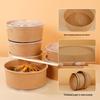 Kraft Paper Round Takeaway Bowl Lids (100 Pcs)