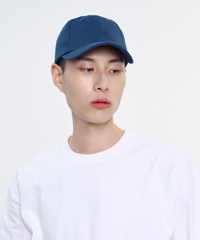 Yunaitideuaeseul Plain Low Cotton Ball Cap_Navy