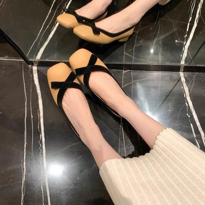Scarpe da ballo con rialzo interno piccolo di 5 cm da donna, calzature esterne, punta quadrata, scarpe singole argentate, scarpe Mary Jane con fiocco, bambini