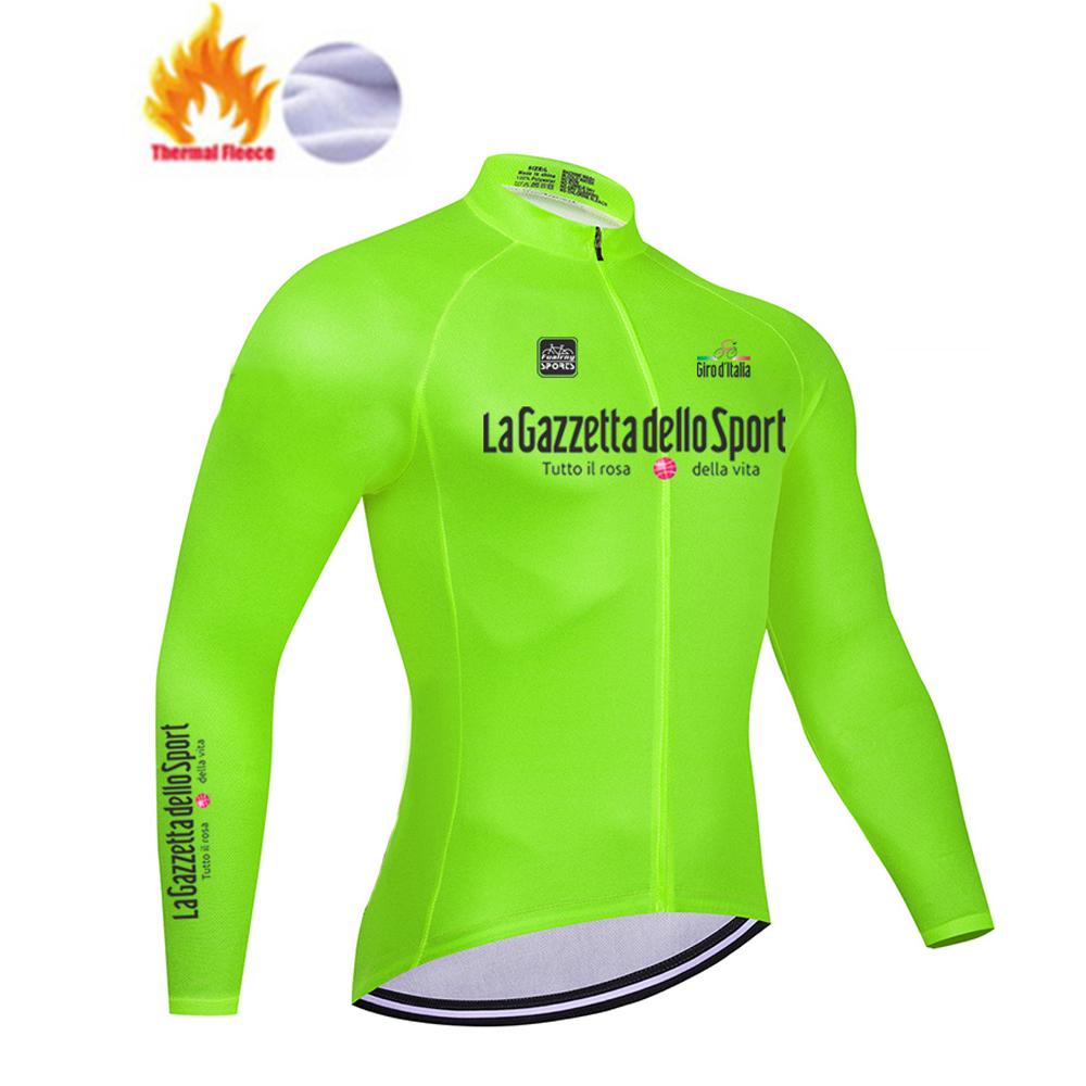 NEU Tour Giro d'Italia Winter Thermo Fleece Radtrikot Sets Outdoor Fahren MTB Ropa Ciclismo Trägerhosen Set Radbekleidung