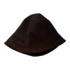 Black Suede Fisherman Hat for Women In Autumn and Winter Korean Style Japanese Trendy Face Showing Small Bucket Hat