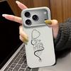 Doctor Heart Stethoscope Minimalist Illustration White Case for iPhone 12 13 14 15 16 17 Pro Max Plus 16E 17Air Soft TPU Cover