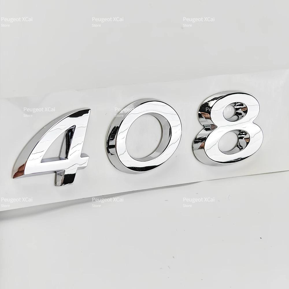 akpsw6 3D ABS Rear Trunk Emblem Badge Number Sticker for Peugeot 206 207 301 307 308 408 508 Car Accessories Comes with Back Glue