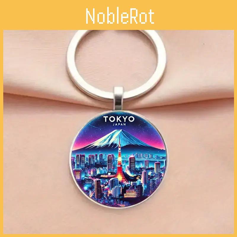 Tokyo Japan Fuji Mountain Jewelry Keyring For Commemorative Gifts