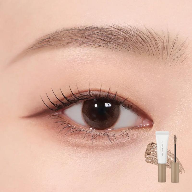 [1+1] rom&nd Han All Brow Cara – Zestaw 2 Koreańskich Maskar do Brwi | Wybierz spośród 4 Naturalnych Odcieni | Odporny na Rozmazywanie, Długotrwały Fixer do Brwi dla Miękkich 01 Grace Taupe 1+1 set brown