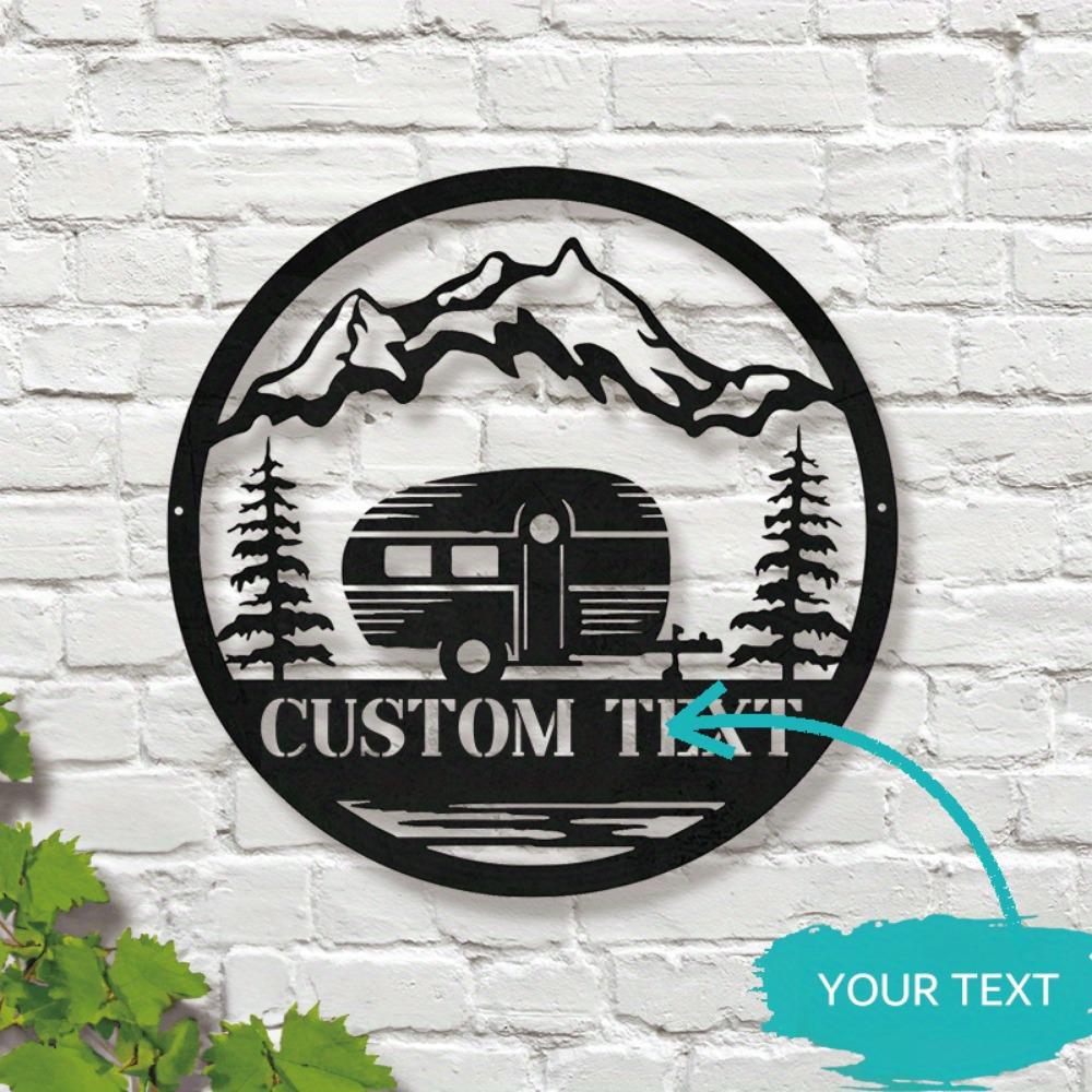 Mountain Campers Metal Wall Art Modern Hanging Decor