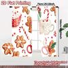 2pcs,Curtains Christmas Cookies Hot Chocolate Candy Modern Curtain Modern Polyester Curtains Decorations For Home Use for