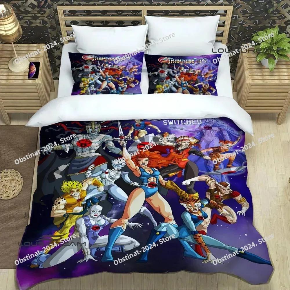 Thundercats Anime Bedding Set Printed Bed Set With Pillowcase Duvet Cover Soft Single Double Queen Super King Size Luxury Gift
