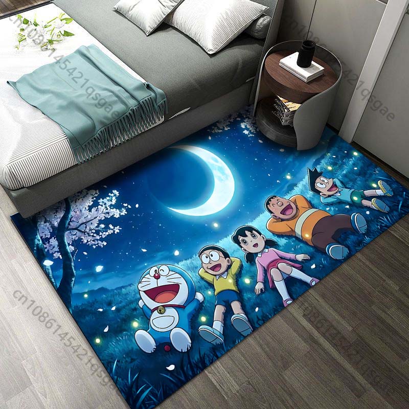 Japan D-Doraemon with Friends Print Carpet for Living Room Bedroom Kid's Room Home Decor Non-slip Mat Area Rug Luxury Gift