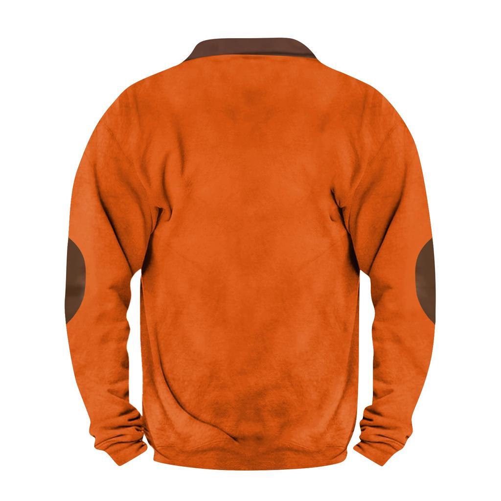 Halloween Print - Men's Loose, Casual, Versatile Round-neck Multi-color Pullover Hoodie