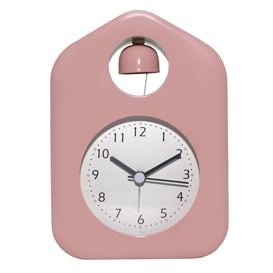 1pc simple metal cartoon quartz alarm clock, living room desktop/bedroom bedside silent night light clock