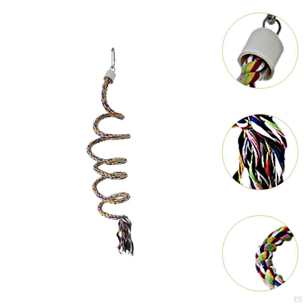 Bird Rope Perch ,Parrot Swing ,Colorful ,Pet Supplies ,Climbing Toy ,Cotton for Canaries