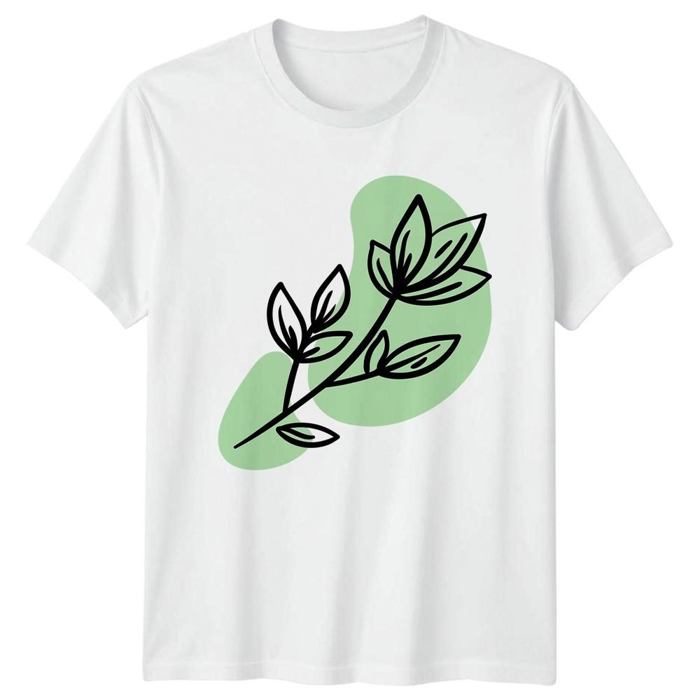Minimalist Botanical Plant Leaf Stem TShirt Botanical Nature Birthday Gift S