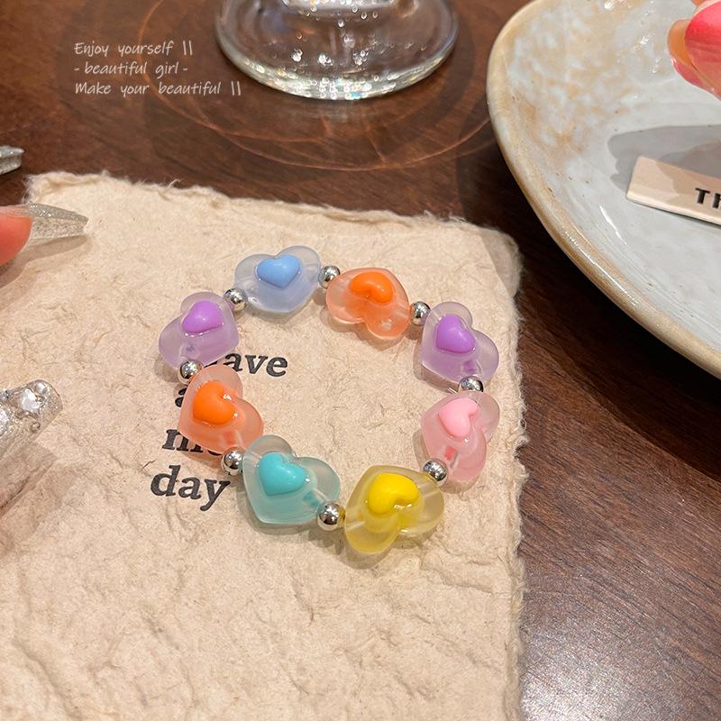 

Милый стильный дофаминовый сладкий красочный браслет любви для женщин 1 pcs