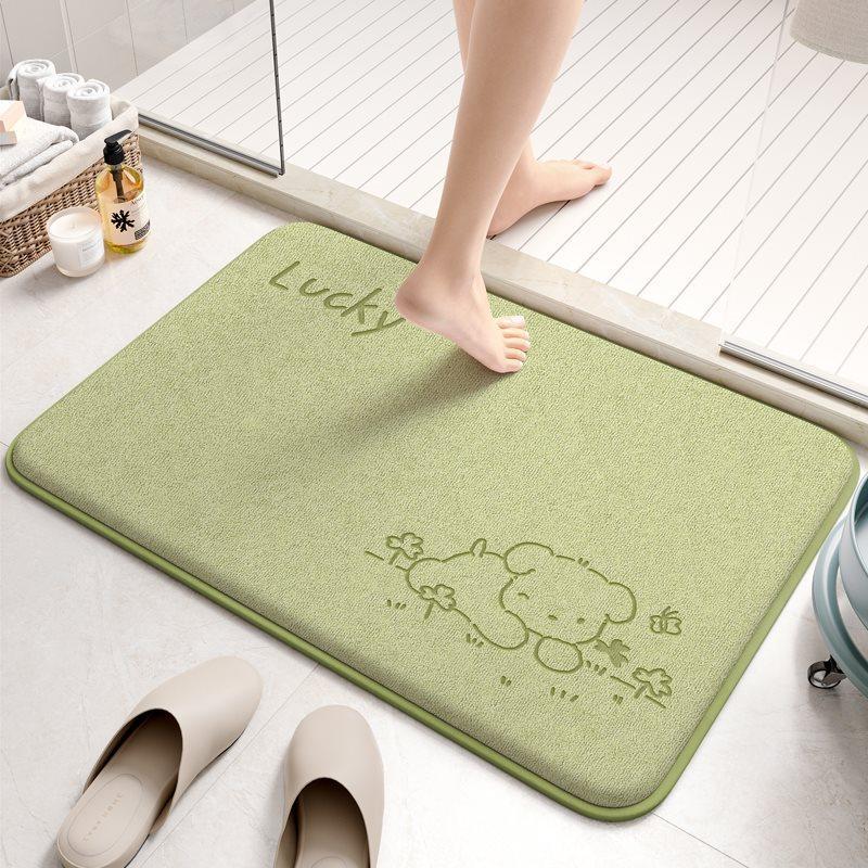 Thickened Memory Cotton Moisture-wicking Floor Mat Bathroom Bathroom Foot Mat Entry Door Mat Slip-resistant Cartoon Soiled No-wash Mat