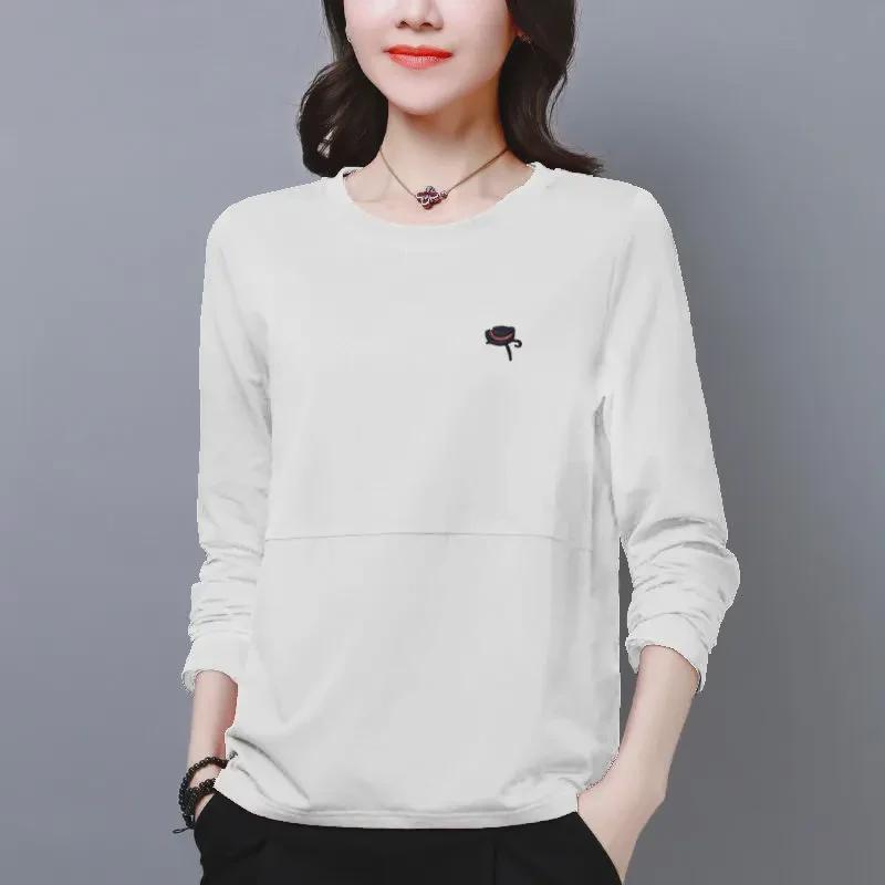 Korean Style Plus Size Women's Autumn Long-Sleeve Slimming T-Shirt