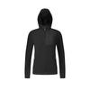 Casual Versatile Knitted Hooded Jacket Women Jackets Deep-Black A11W517501FBK