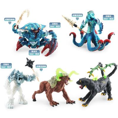 Simulation Solide Mythisches Tier Warcraft Wasserkrabbenmonster Oktopusmonster Eisdämon Mann Steinkuh Schwarzer Panther Monster Statisches Modell Spielzeug