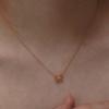 (92.5 Silver) Pretzel Heart Necklace Nz2155