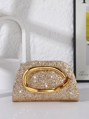 Retro European & American Style Evening Clutch - Classic Handheld Bag for Fashionable Banquets