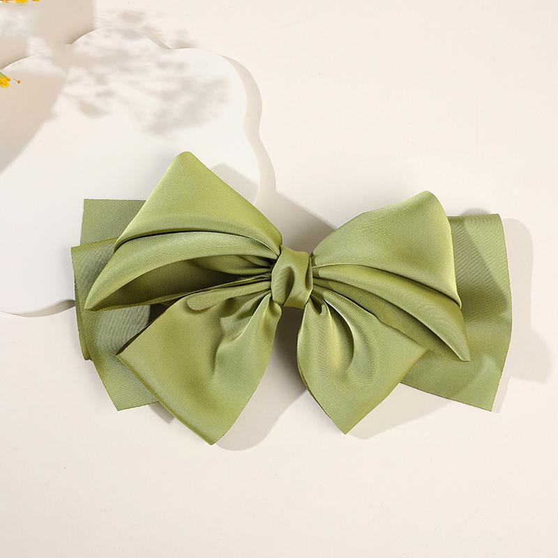 Oversized Big Bowknot Satin Hair Clips For Girls Sweet Korean Ribbon Spring Clip Bow Hair Clip Women Hairpins Hair Accessories