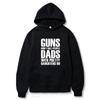 Vintage Printed Hoodie Guns Dont Kill People Dads With Pretty Daughters Do Pullover for Men Funny Cotton Men's Hoody