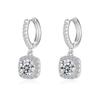 Moissanite Earrings S925 Silver Deluxe Square Bag Moissanite Silver Stud Earrings, Accessories Jewelry