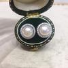 Earrings with Women's Micro Inlaid Zircon, High-end and Simple Round Earrings