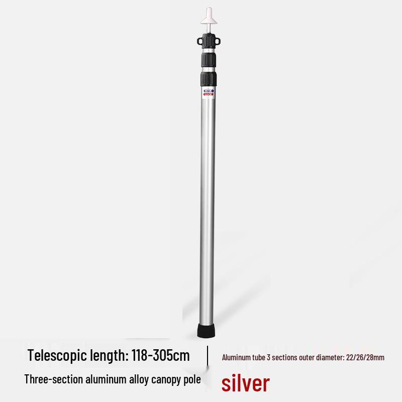 Telescopic Aluminum Awning Tent Support Pole - Thickened Alloy Design