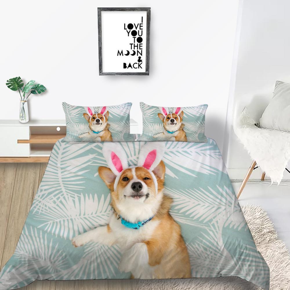 Neue Mode 3D Hunde Peinted Bettbezug Sets Home Bettwäsche Kreative Druck Tagesdecke Tröster Bettbezug Frau Mann Einzigen Doppel könig