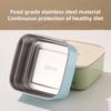 Stainless Steel Covered Bento Box, Household Square Lunch Box, Refrigerator Specific Sealed Fresh-keeping Box