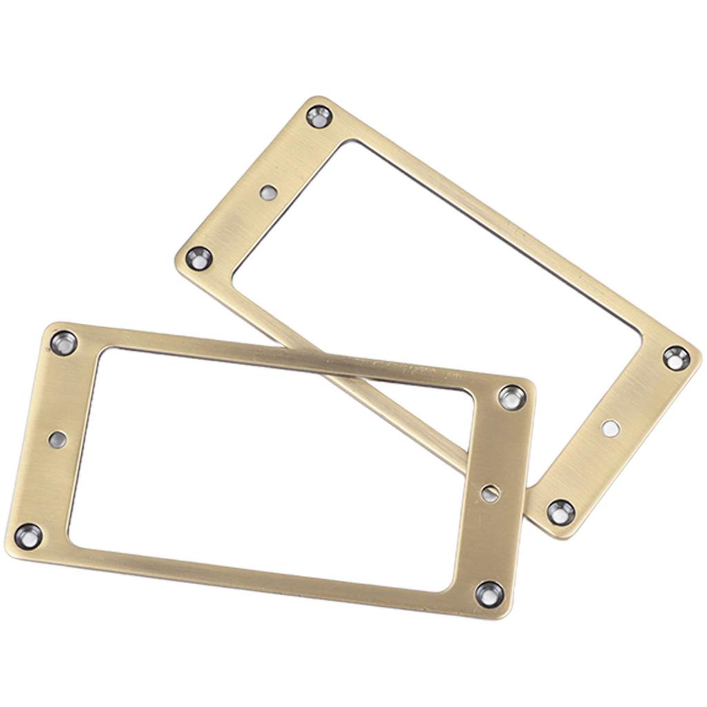 2Pcs Electric Guitar Pickup Frame Zinc Alloy Humbucker Pickup Mounting Ring Set 2 X 2mm Bronze