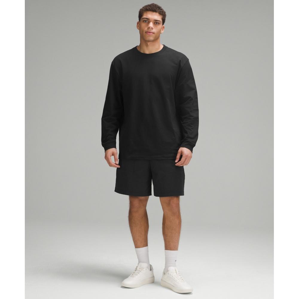 Lululemon Heavyweight Cotton Jersey Long Sleeve Shirt Black