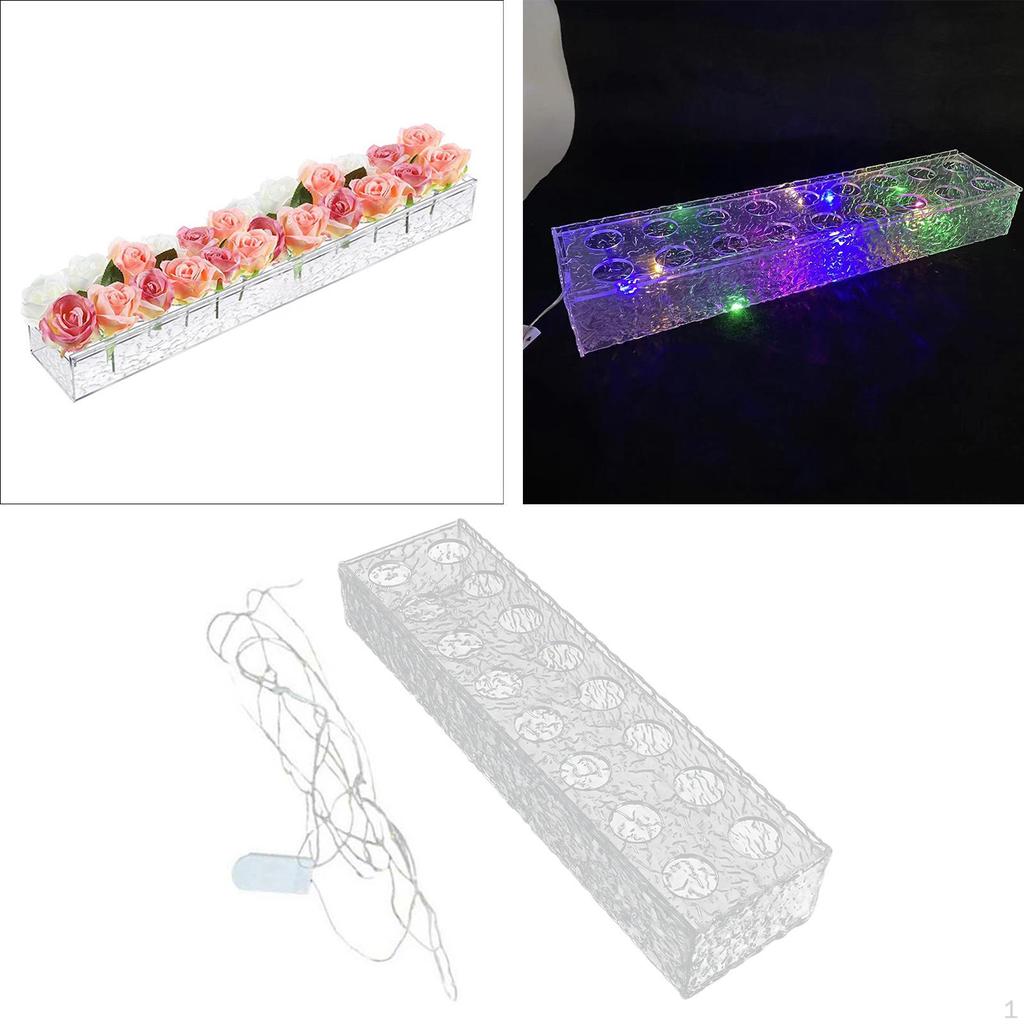 Akryl Blomstervase Blomsterbokser Vannholder Fløyte Ornament Knoppformering Plante