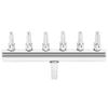 6-Way Air Flow Valve Stainless Steel Air Distributor Practical Air Flow Splitter  Fish Tank