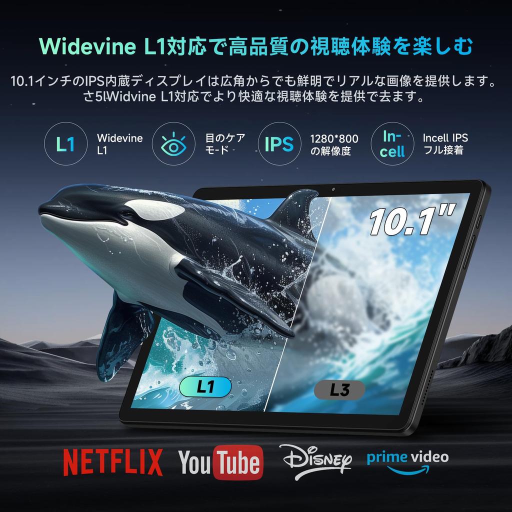 ALLDOCUBE iPlay 60S Android 14 Widevine Netflix 12GB Virtual 128GB 1TB Expandable Dual WiFi 1280x800 IPS GMS Certified Tablet, 10-inch, 8-Core Tablet,