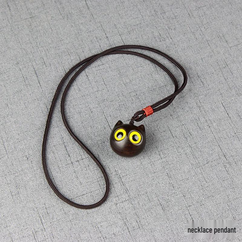 Ebony Cat Pendant Keychain: Cute Creative Ornament for Men & Women