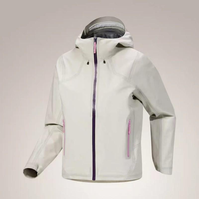 Womens Lightweight Hooded Waterproof Windproof Shell Jacket With Fully Taped Seams Fishscale Texture