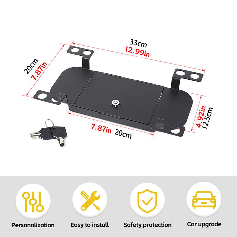 Rear Seat Storage Compartment Safety Box With Key Lock For Dodge RAM 2009-2018 Interior Stowing Tidying Accessories