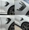 2x Universal Car Side Wing Fins Air Flow Fender Vent Trim TPU Carbon Fiber Style