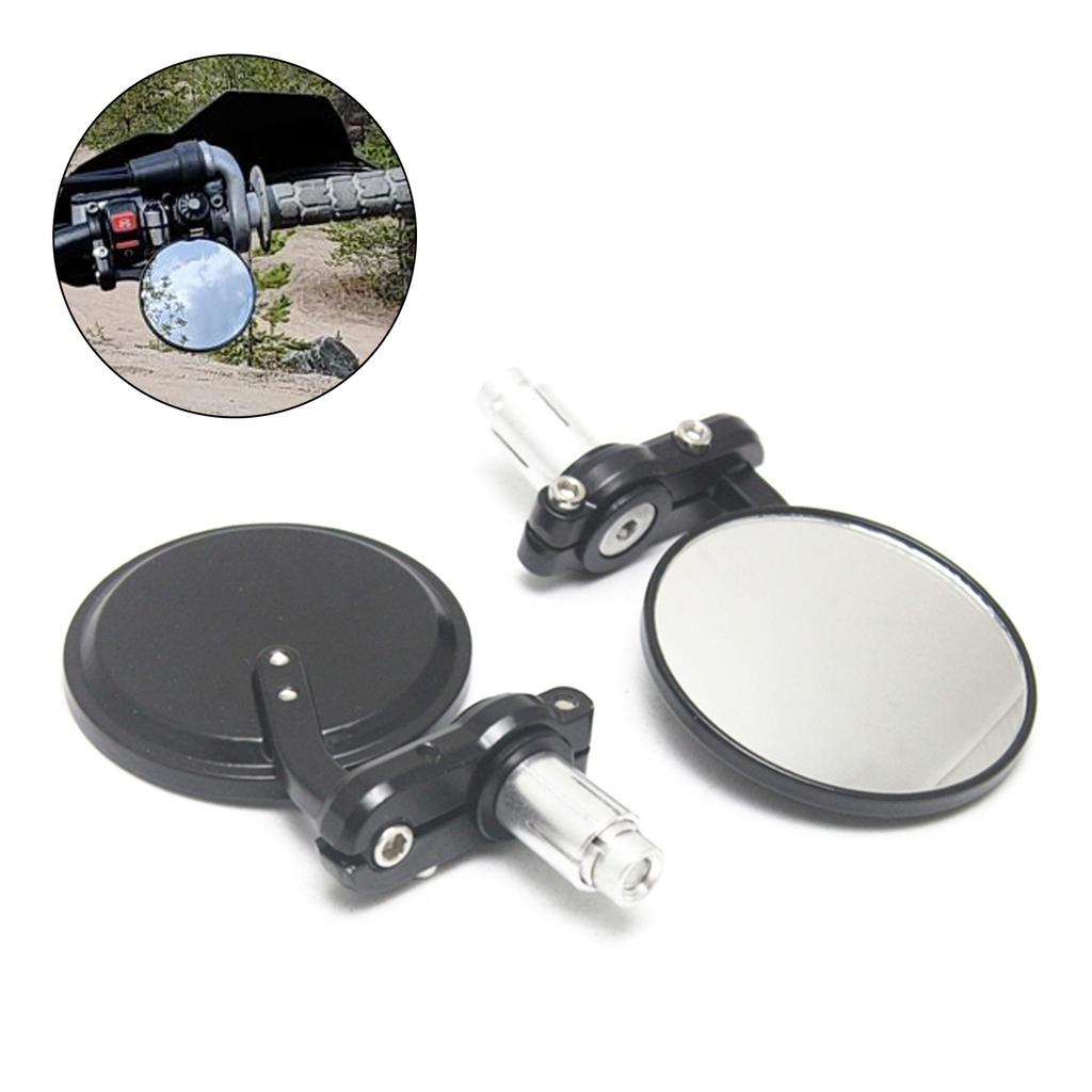 Motorcycle Handlebar Accessory Hand Rear View Side Mirrors 22mm 7/8" 1 Pair Universal